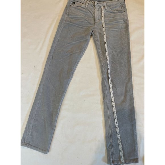 Adriano Goldschmied Women Jeans Corduroy Cigarette Ankle The Prima Gray Size 26R - Picture 6 of 11